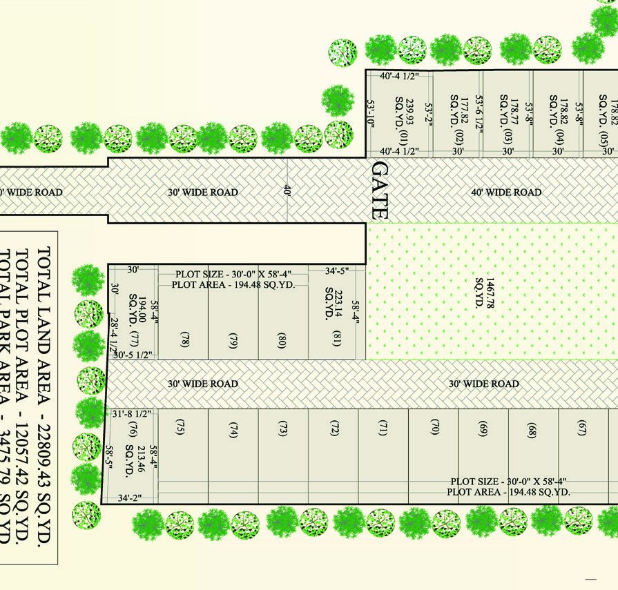 Approved layout plan